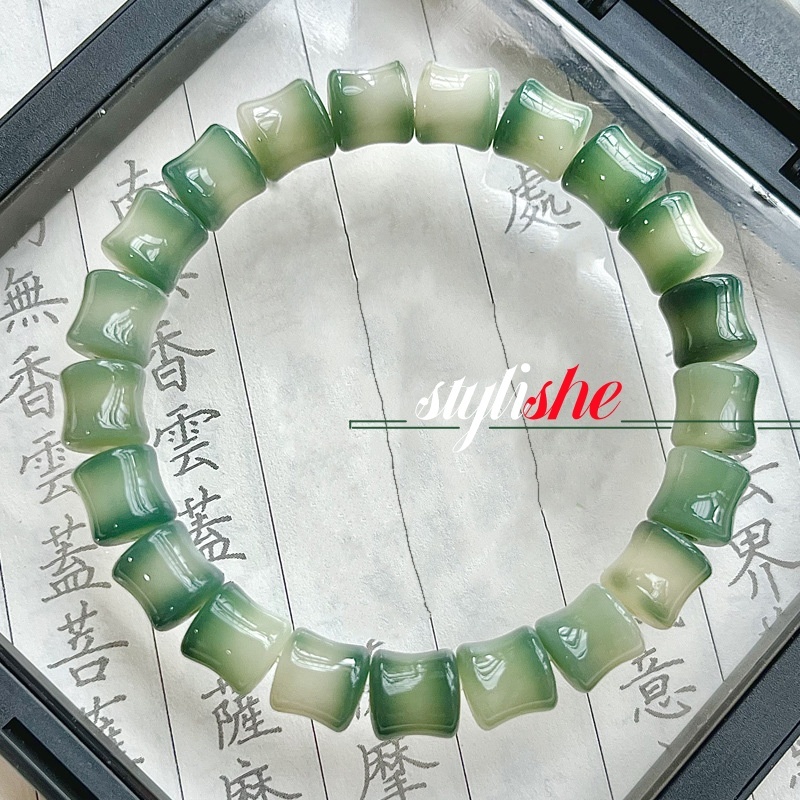 Vòng Tay Chuỗi Hạt Bồ Đề 9mm Hình Tre Phật Thời Trang Trung Hoa