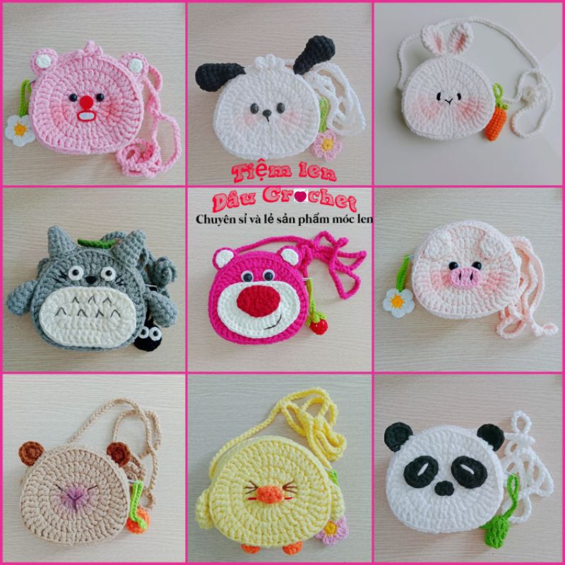 [DC0081] Túi đeo chéo có khoá kéo (23 mẫu) - Size lớn ib shop - Túi len ...