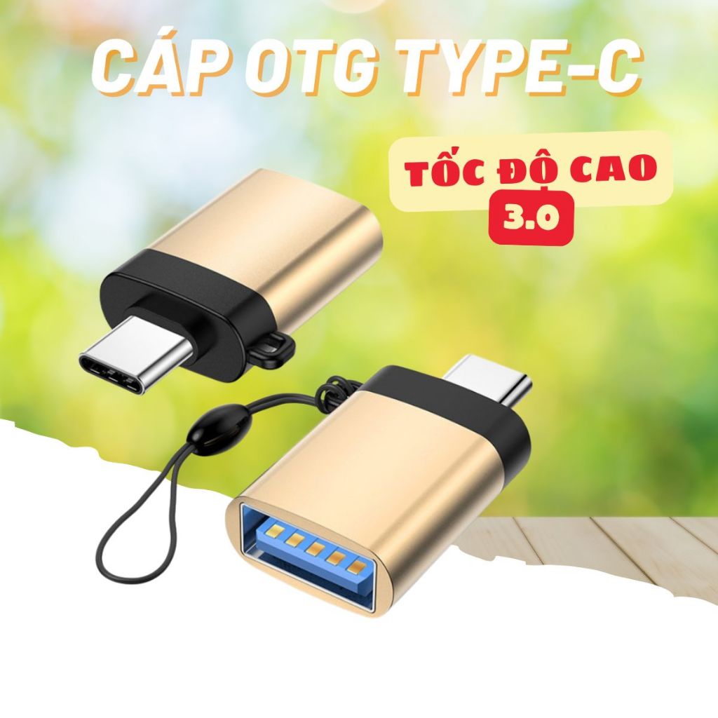Đầu chuyển OTG đen USB sang USB Type-C 3.0