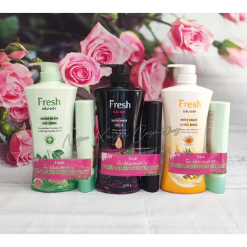 (TẶNG KÈM 1 CHAI DẦU XẢ) DẦU GỘI BỒ KẾT, DẦU GỘI BƯỞI GIẢM GÃY RỤNG FRESH 650G.