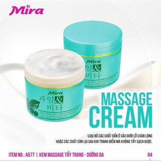 Kem massage tẩy trang xanh Mira 300g A577