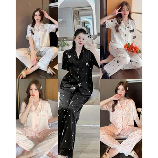 Bộ pyjama Lụa Latin Thiết Kế nhiều mẫu mã sang mới