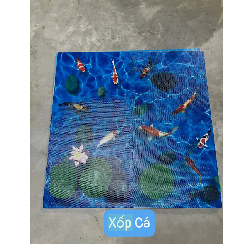 Thảm xốp ghép hoạt hình (bộ 4 miếng 60x60cm) vừa quây bóng hình vuông