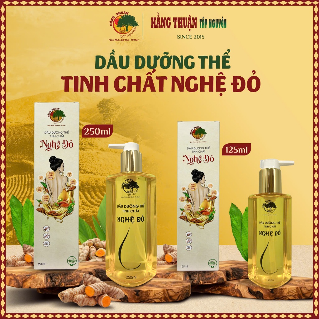 Dưỡng Thể Tinh Chất Nghệ Đỏ Trắng Da Toàn Thân Hằng Thuận Tây Nguyên