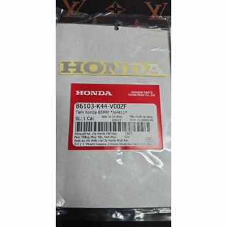 Tem honda đỏ bạc đen nền trong suốt 85mm dán cánh bửng vision vs 110 ( giá 1 cái )