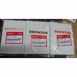 Tem honda đỏ bạc đen nền trong suốt 85mm dán cánh bửng vision vs 110 ( giá 1 cái )