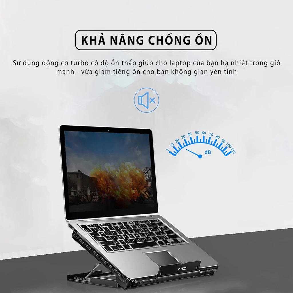 Đế Tản Nhiệt Laptop N99 COOLING PAD cho laptop từ 17 inch trở xuống- Loại Cao Cấp, 1 Fan/ 2 Fan , Đế
