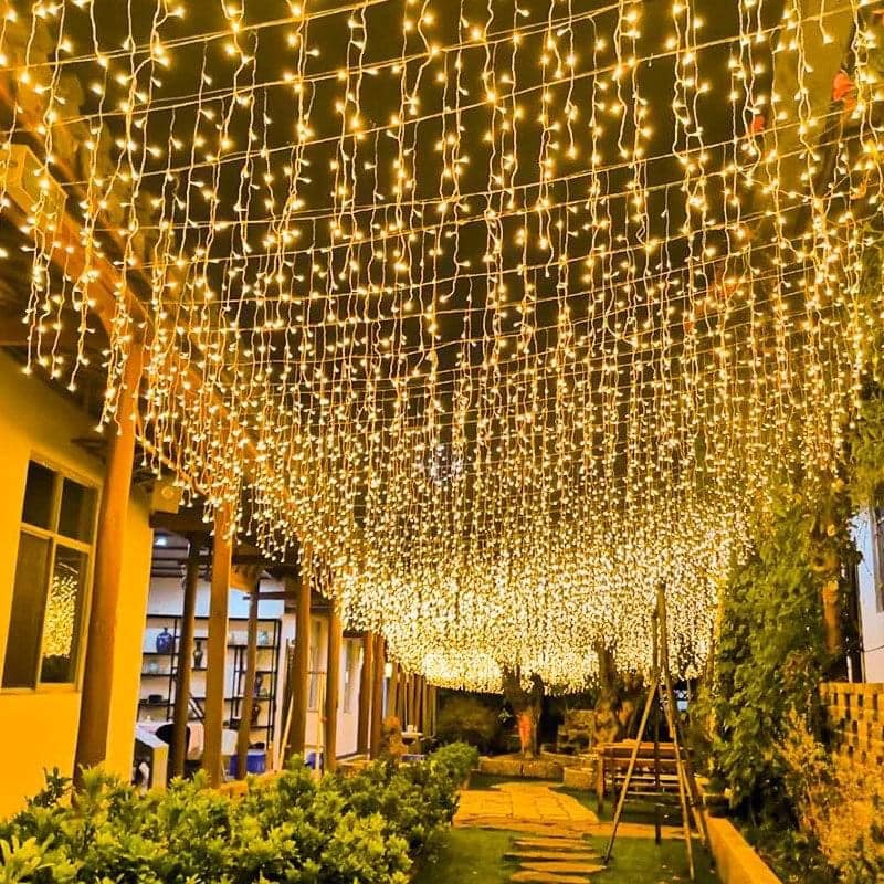 Đèn Rèm Mành Mưa Led Rủ Mành Đèn Led Thả Mành Trang Trí Ngoài Trời ...