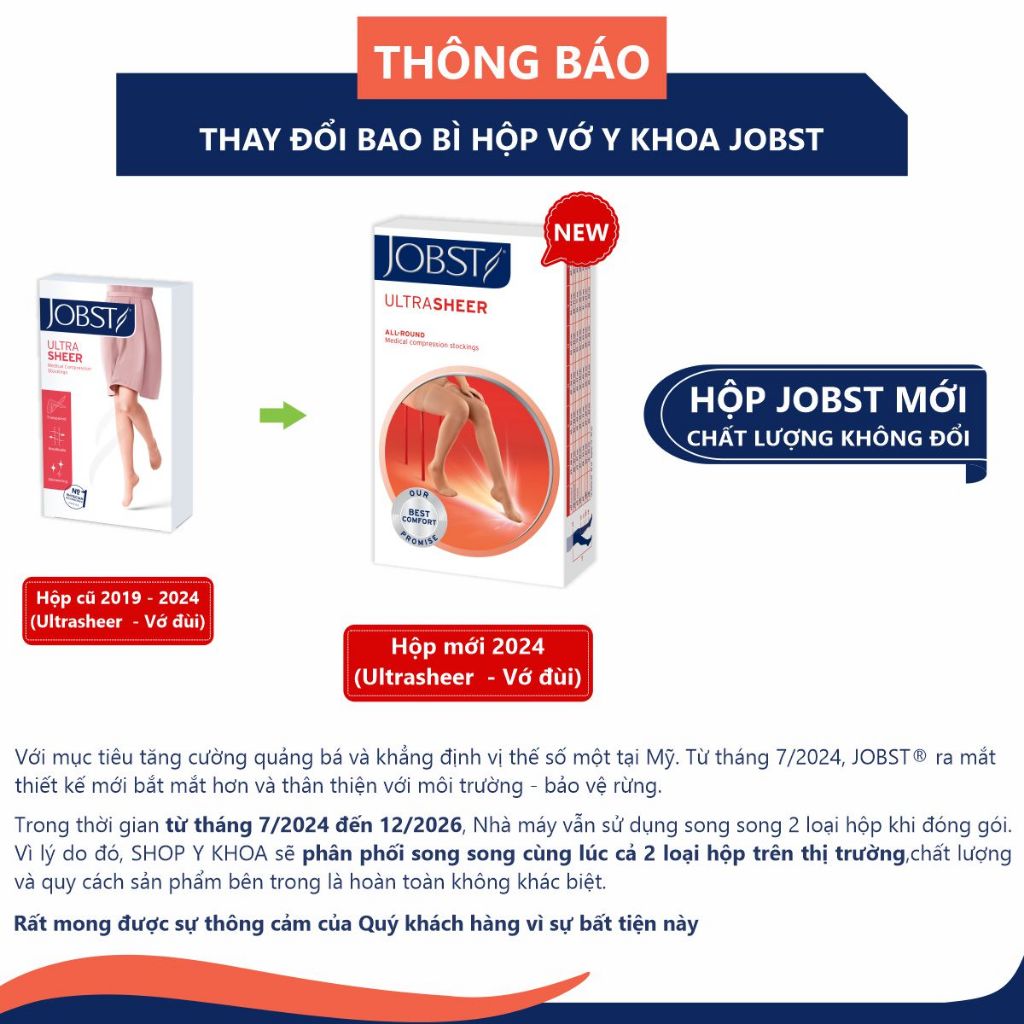 Ảnh Vớ Y Khoa Siêu Mỏng JOBST UltraSheer - Vớ Đùi, Màu Da, Hở Ngón, Áp Lực 20-30mmHg, 2 Chiếc (Tất Y Khoa) 3