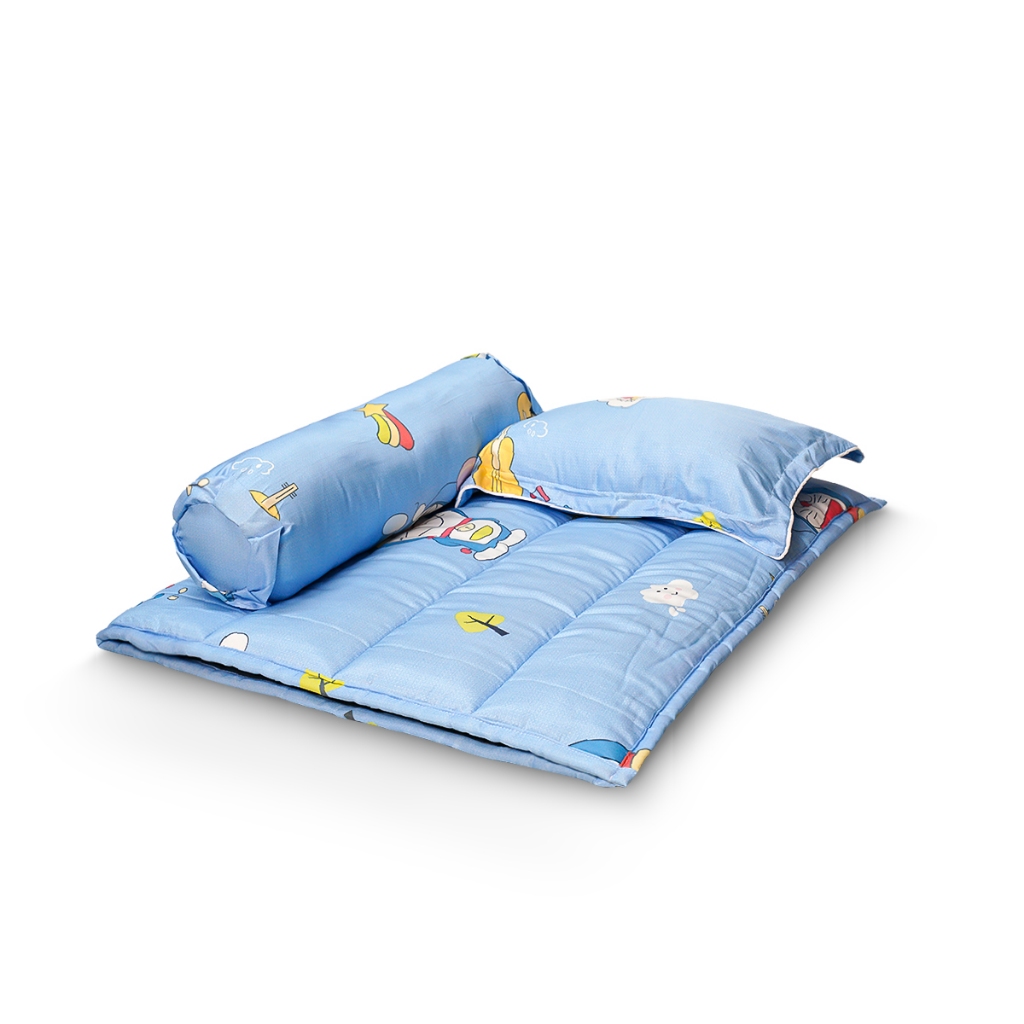 Ảnh Bộ Nệm Mẫu Giáo Aroma Cho Trẻ Em, Vải Tencel Mát Không Hầm Bí Lưng, SET 5 MÓN 3