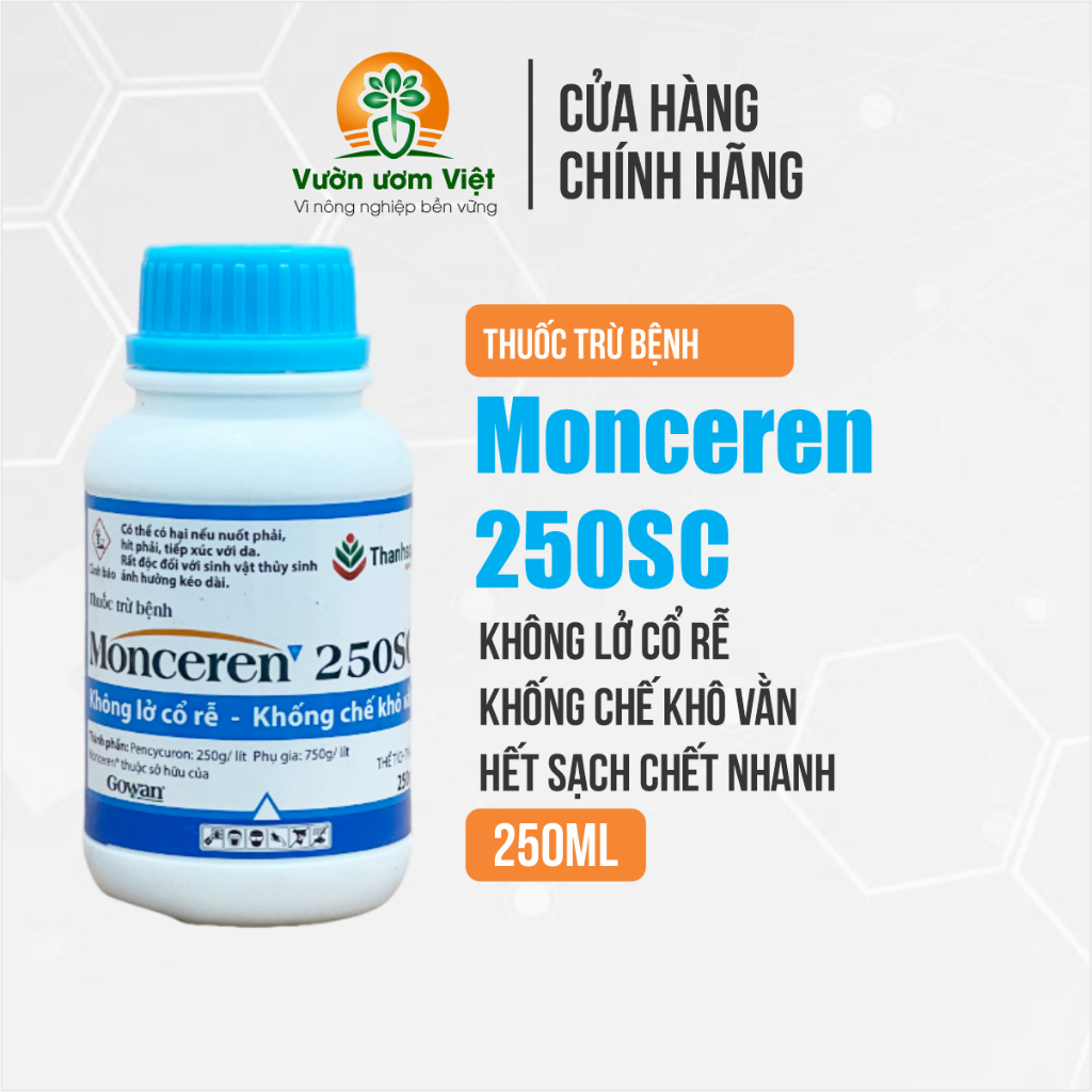 Thuốc trừ bệnh Monceren 250SC chuyên trị lở cổ rễ, khô vằn, chết nhanh ...