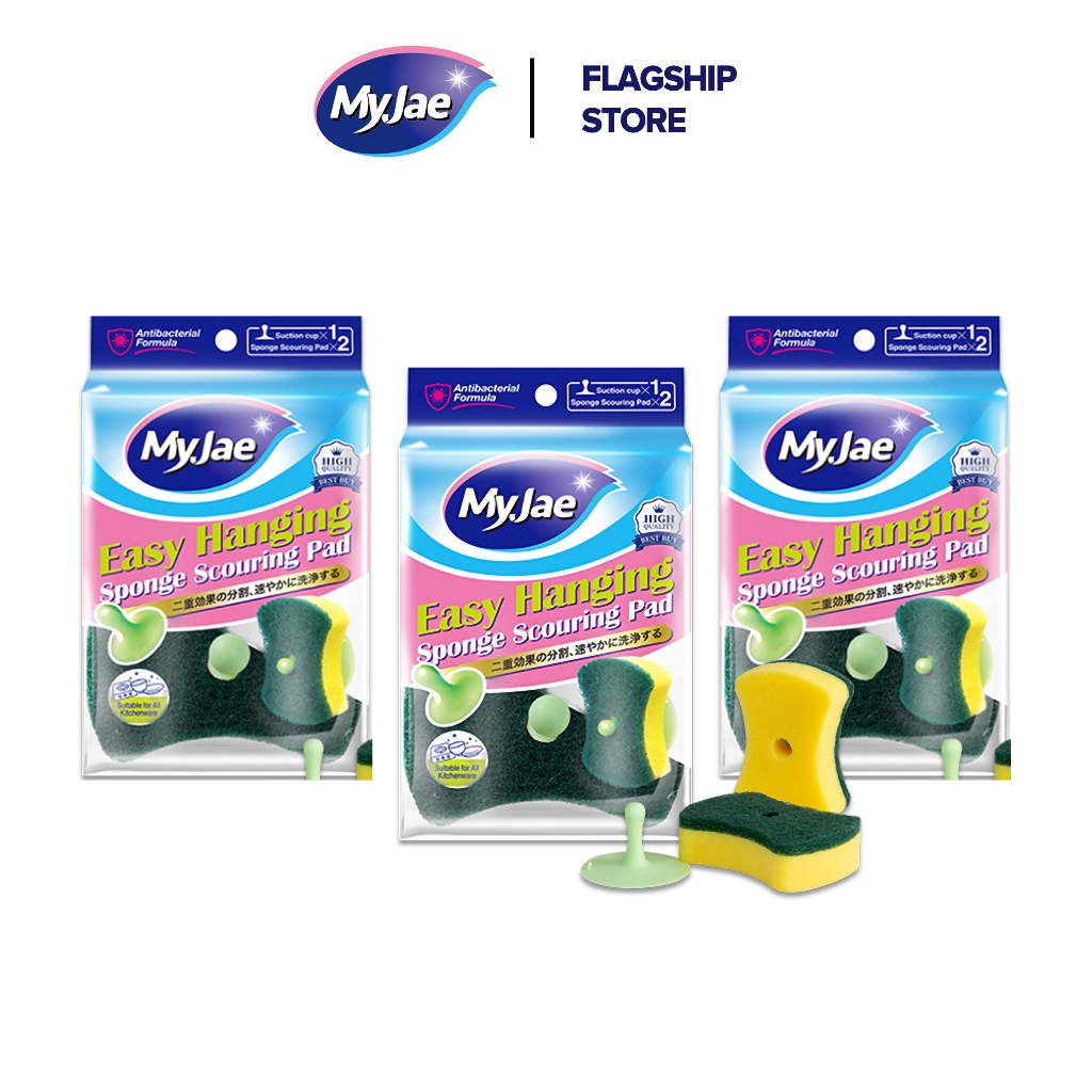 Combo 3 Bịch Miếng bọt biển rửa chén MyJae 2 mặt, mút xốp rửa bát đa năng