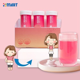 Viên sủi uống hỗ trợ giảm cân hiệu quả chính hãng Balporo BBae Hàn Quốc 1 hộp 3 lọ 10 viên.