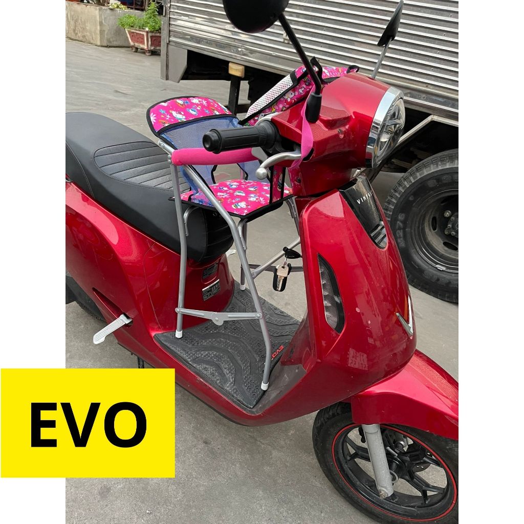 GHẾ GA XẾP SẮT SƠN TĨNH ĐIỆN VINFAST EVO CHO BÉ