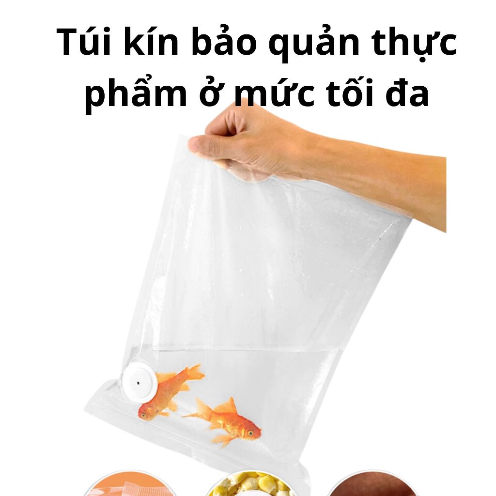 Ảnh Túi hút chân không thực phẩm van nổi khóa zip bảo quản thực phẩm lâu hơn tươi hơn an toàn 3