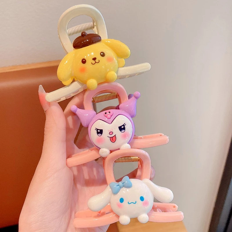 Kẹp Tóc Càng Cua Hoạt Hình Gấu Dâu Lotso/Kuromi/Melody/ Mặt Đáng yêu Phụ Kiện Tóc Empoli