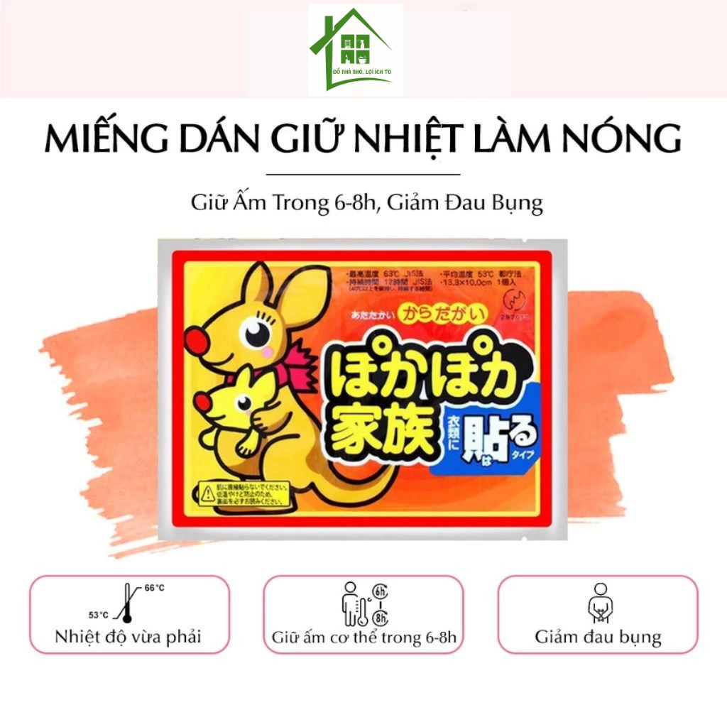 Miếng dán giữ nhiệt làm nóng giữ ấm cơ thể 6-8h, gan bàn chân vào mùa đông, làm ấm bụng.