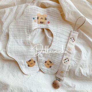 (Thêu hình) Yếm phong cách Hàn Quốc có 2 mặt thay đổi ( không kèm dây đeo ti giả trong hình)