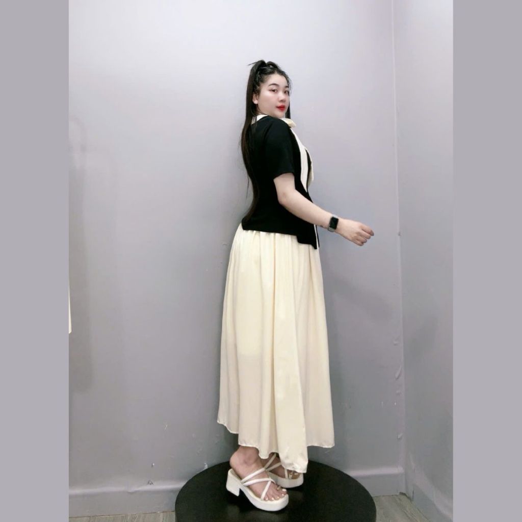 Set Bigsize Nữ(Áo +Váy) Vải Thun Ruby Co Giãn Lên Phom Che Khuyết Điểm Đỉnh Cao 60-95kg SET848