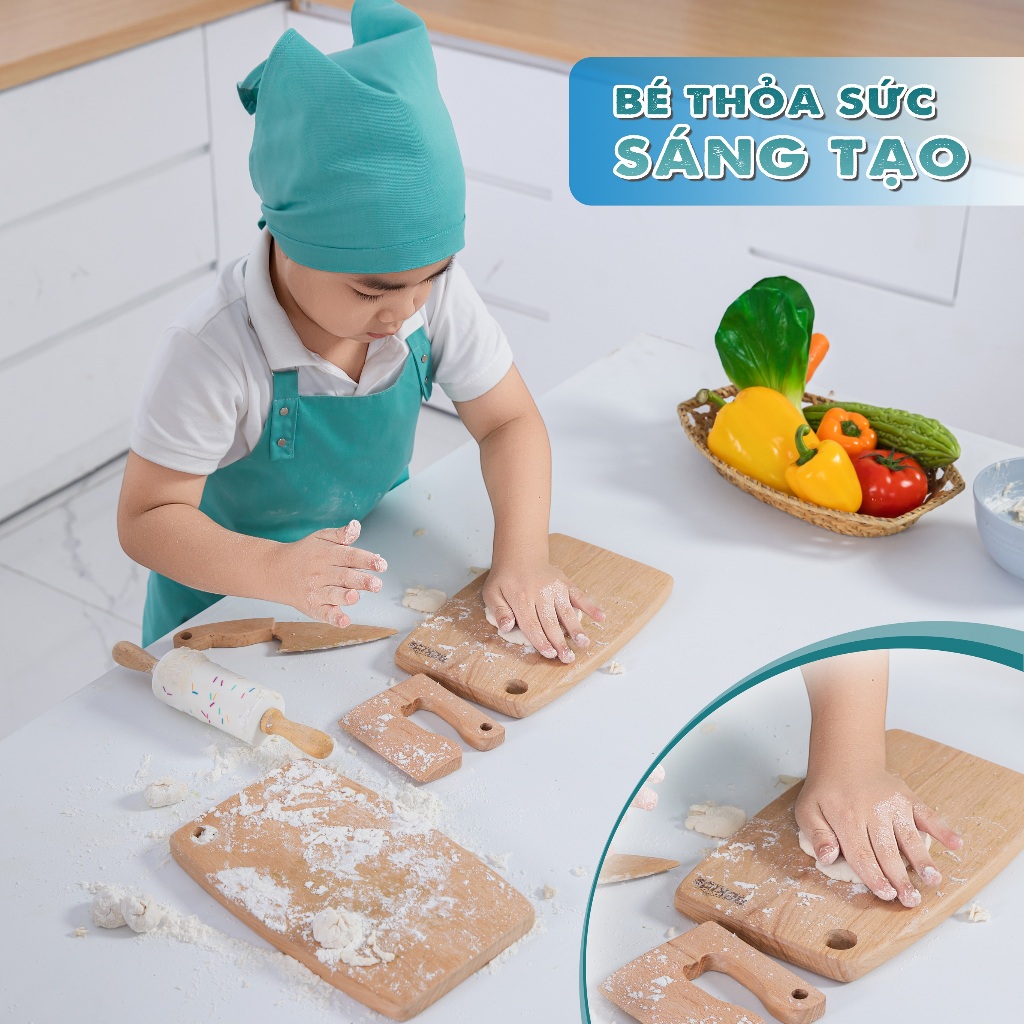 Đồ Chơi Nấu Ăn BBkids, Bộ Đồ Chơi Nấu Ăn Cho Bé, Bếp Gỗ An Toàn Cho Bé Từ 2 Tuổi đến 10 Tuổi - BB019