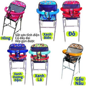 COMBO an toàn đi xe máy cho bé gồm 1 ghế ga xếp sắt sơn tĩnh điện gấp gọn được và 1 gối hoạt hình đi xe cho bé