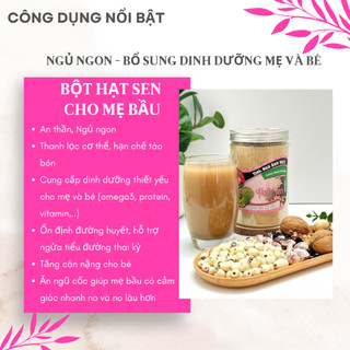 Bột hạt sen mix hạt Dành cho Mẹ Bầu Senfarm - Không đường
