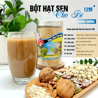 Bột hạt sen mix hạt Ăn Dặm mịn cho bé Senfarm - Không đường