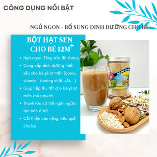 Bột hạt sen mix hạt Ăn Dặm mịn cho bé Senfarm - Không đường