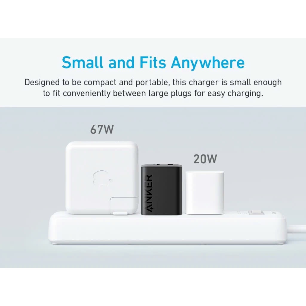 Ảnh Củ sạc nhanh Anker PD công suất 20W 2 cổng 1 USB-A & 1USB-C - A2348 4
