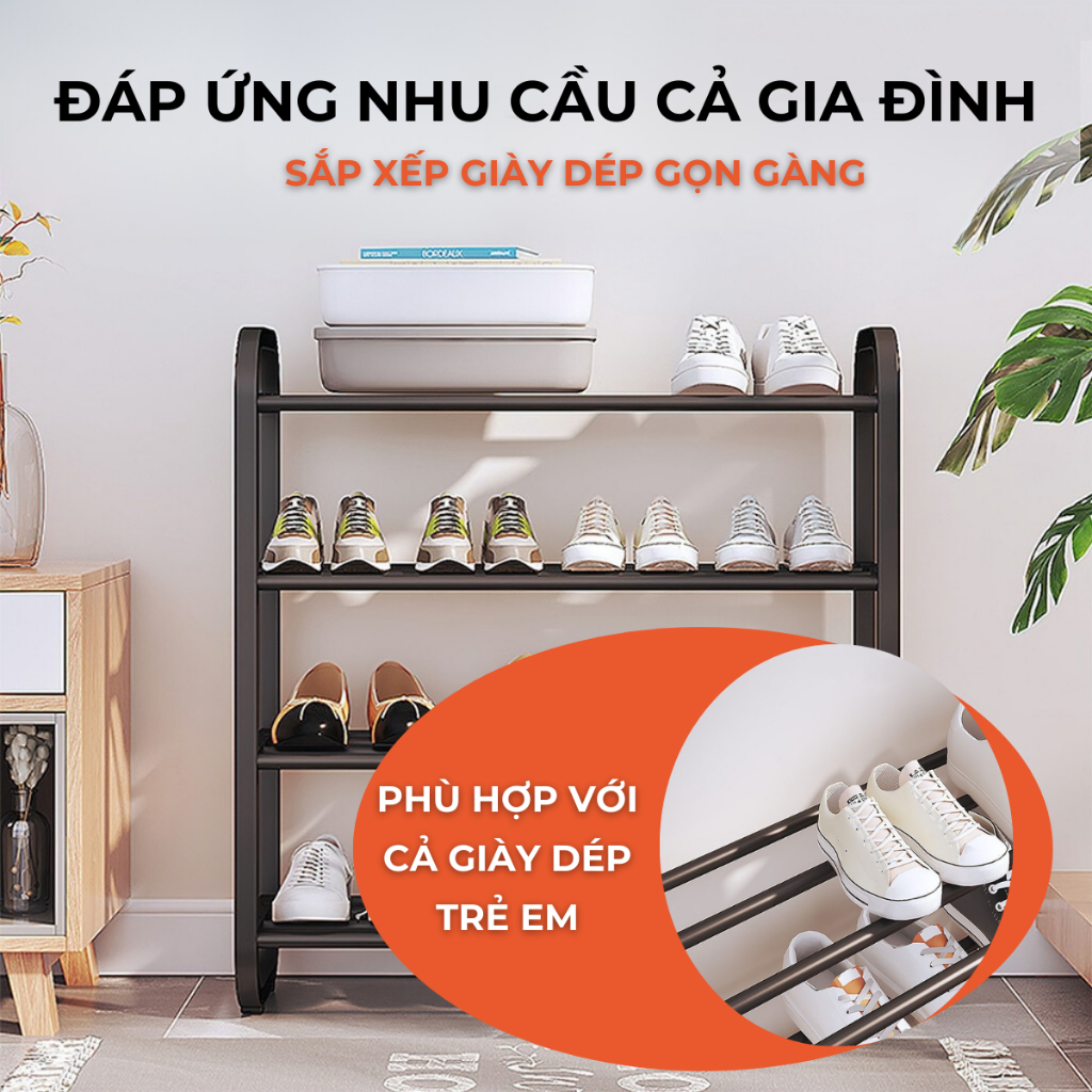 Ảnh Kệ Để Giày 4 Tầng 5 tầng Samono BFS221201 Thiết Kế Thông Minh Gọn Nhẹ Chắc Chắn Dễ Dàng Lắp Ráp 2