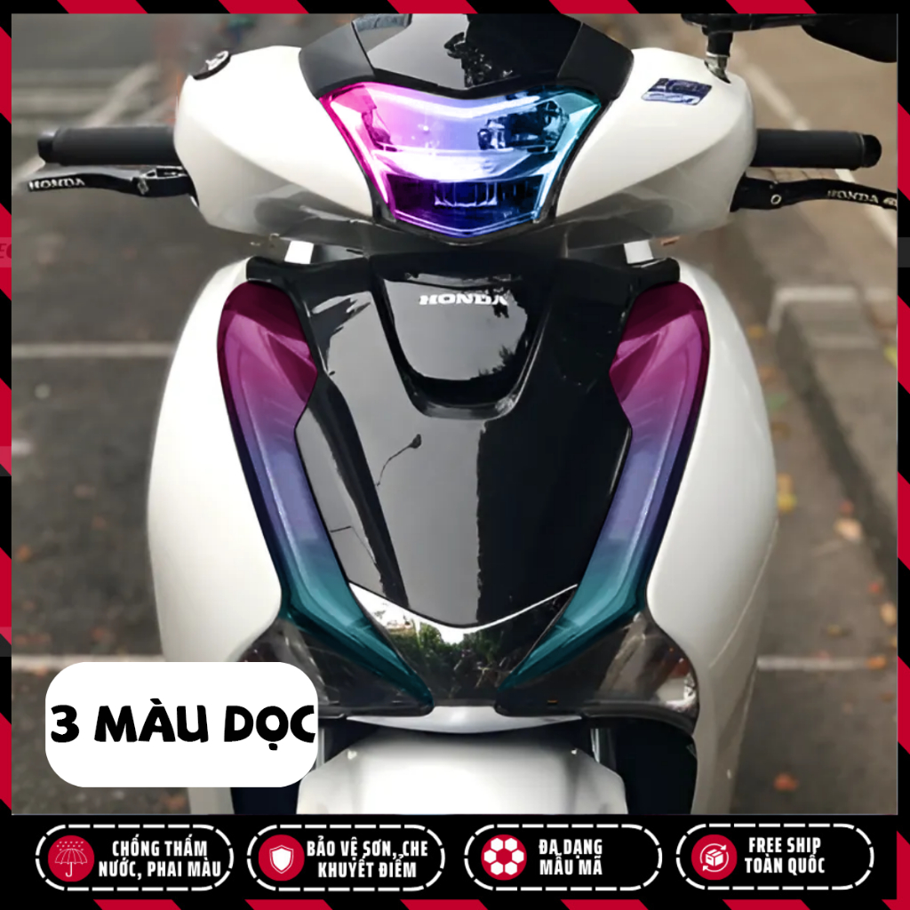 Tem dán đèn SH 2017 2018 2019, decal dán demi xi nhan đỏi màu bảo vệ đèn