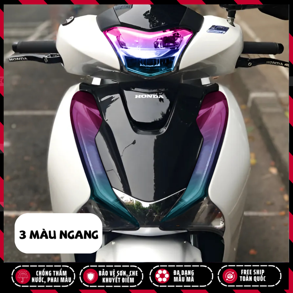 Tem dán đèn SH 2017 2018 2019, decal dán demi xi nhan đỏi màu bảo vệ đèn