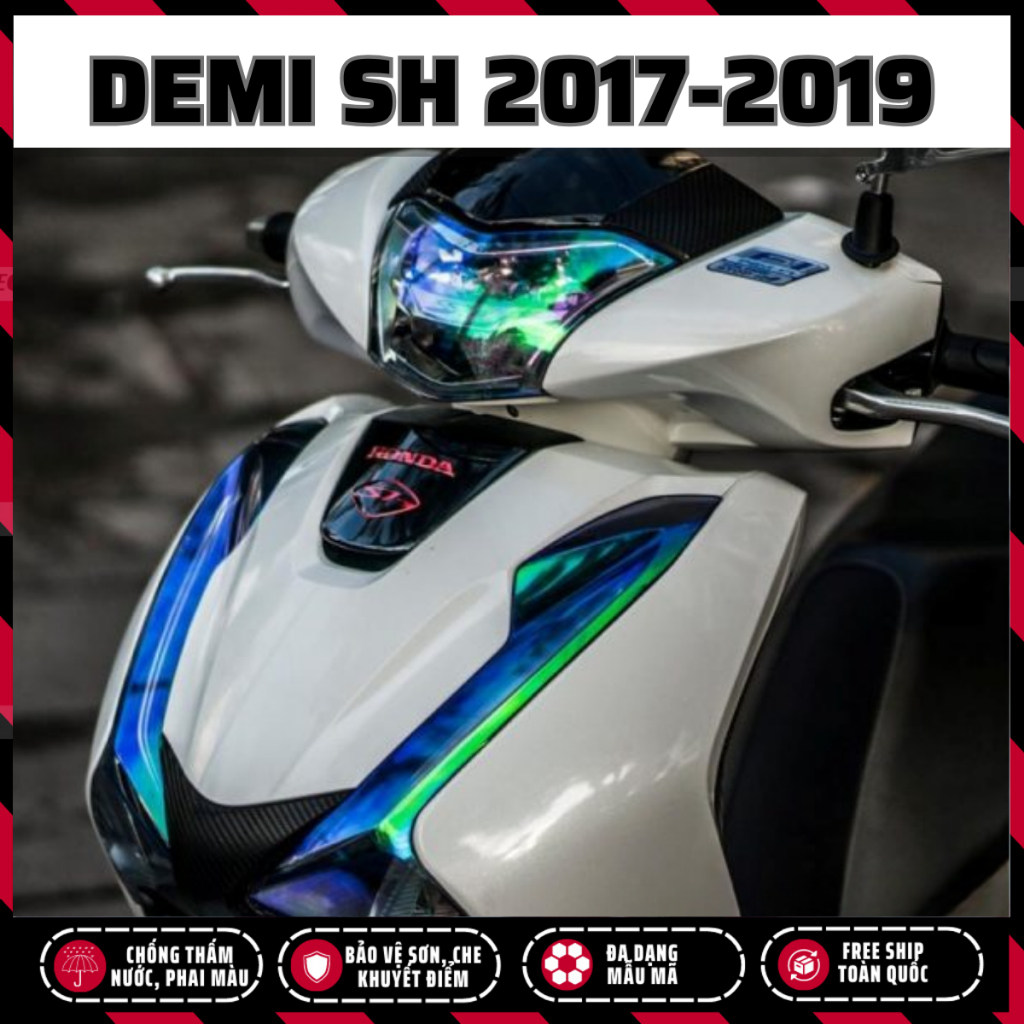 Tem dán đèn SH 2017 2018 2019, decal dán demi xi nhan đỏi màu bảo vệ đèn