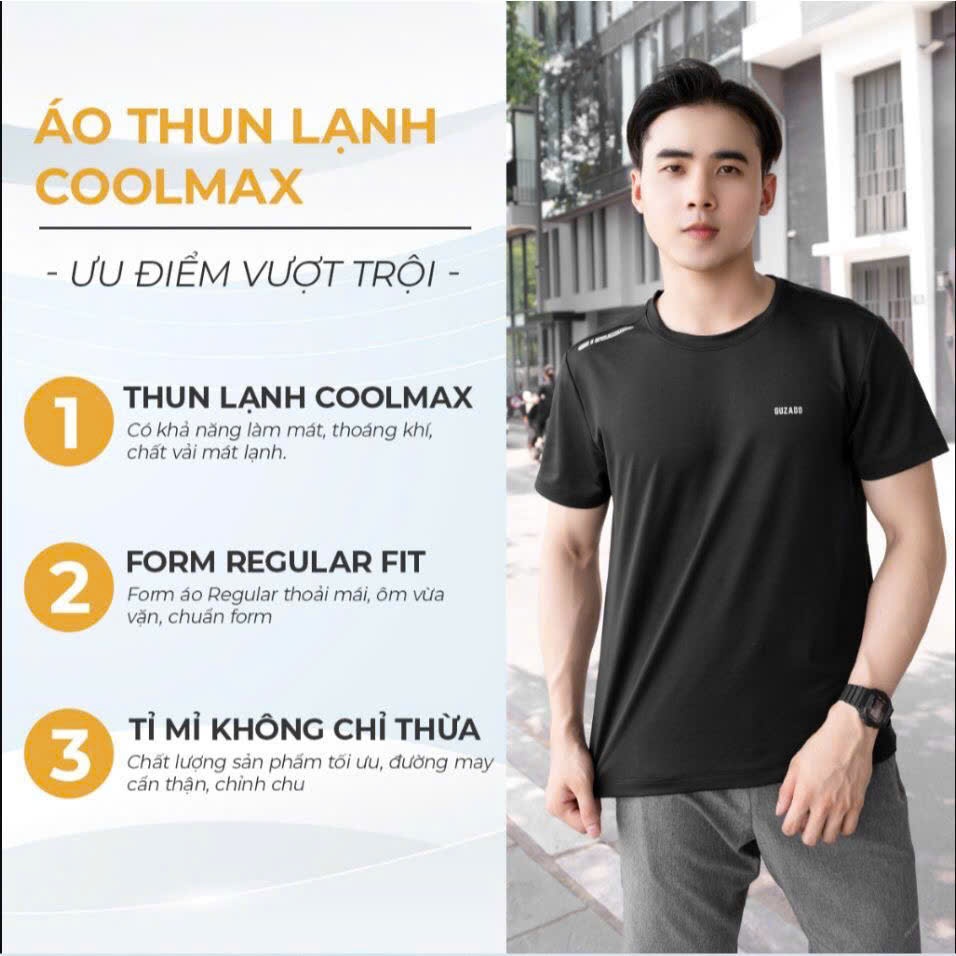 ÁO THUN NAM THỂ THAO CỔ TRÒN CHẤT THUN LẠNH CO GIÃN THOẢI MÁI VẬN ĐỘNG