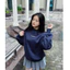 Áo Sweater NEVASOME Đơn Giản Nỉ Lót Lông Cừu LocalBrand Basic Cotton 420gsm Boxy Nam Nữ