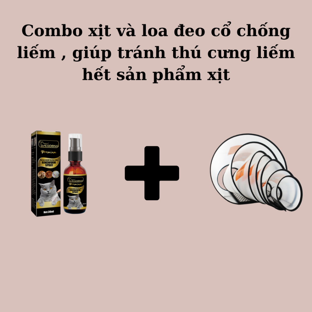 Xịt nấm thảo mộc cho chó mèo WEGBONG , combo 2 lọ