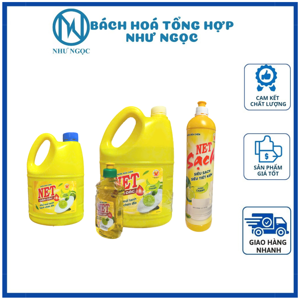 Nước Rửa Chén Net Đậm Đặc Chiết Xuất Chanh Tươi - Bách Hóa Tổng Hợp Như ...