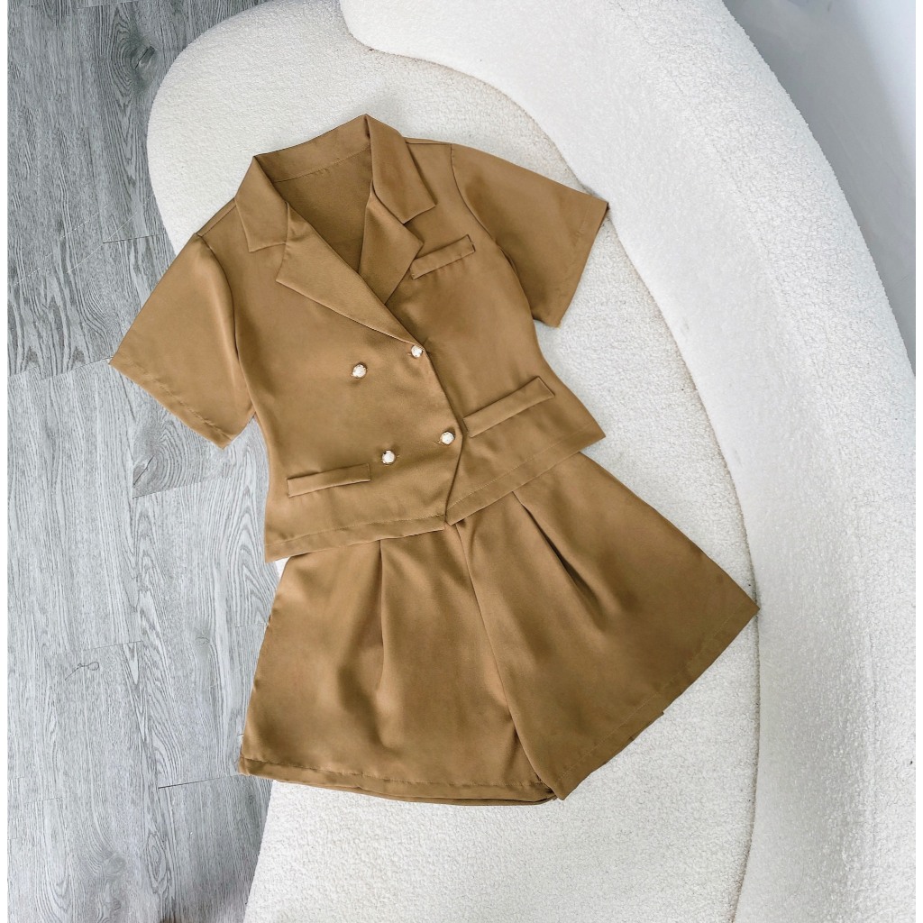 Set Thiết Kế Bigsize Nữ,Set Croptop Quần Ngắn Nữ Vải Cotton Lên Phom Sang Chảnh SET847
