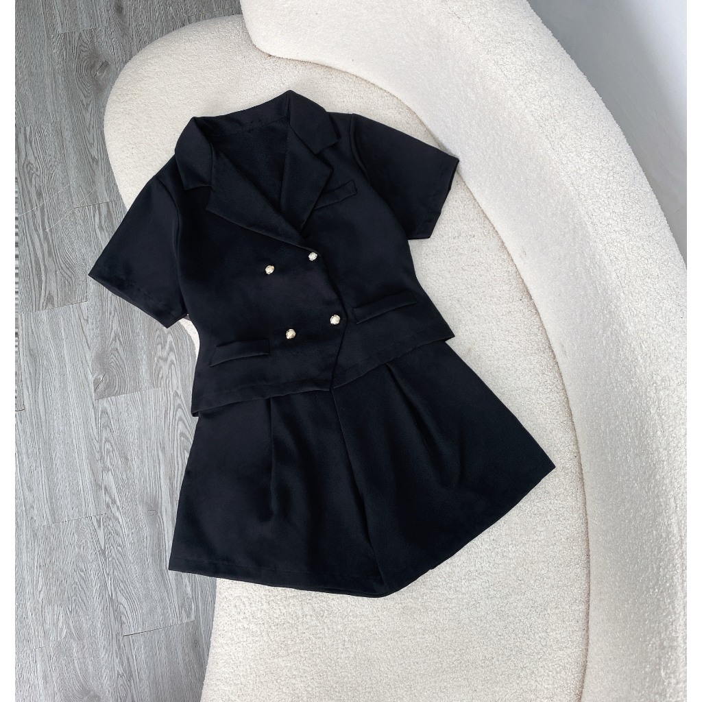 Set Thiết Kế Bigsize Nữ,Set Croptop Quần Ngắn Nữ Vải Cotton Lên Phom Sang Chảnh SET847