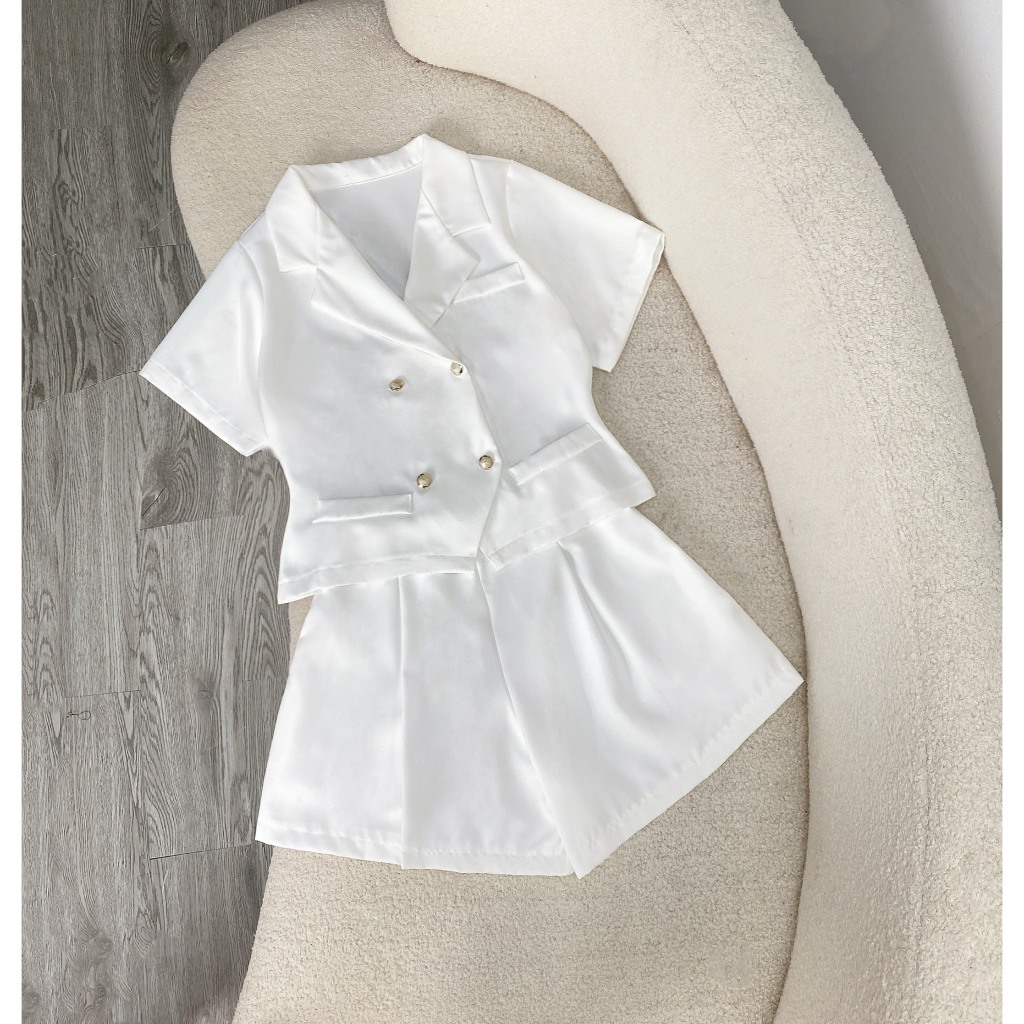 Set Thiết Kế Bigsize Nữ,Set Croptop Quần Ngắn Nữ Vải Cotton Lên Phom Sang Chảnh SET847