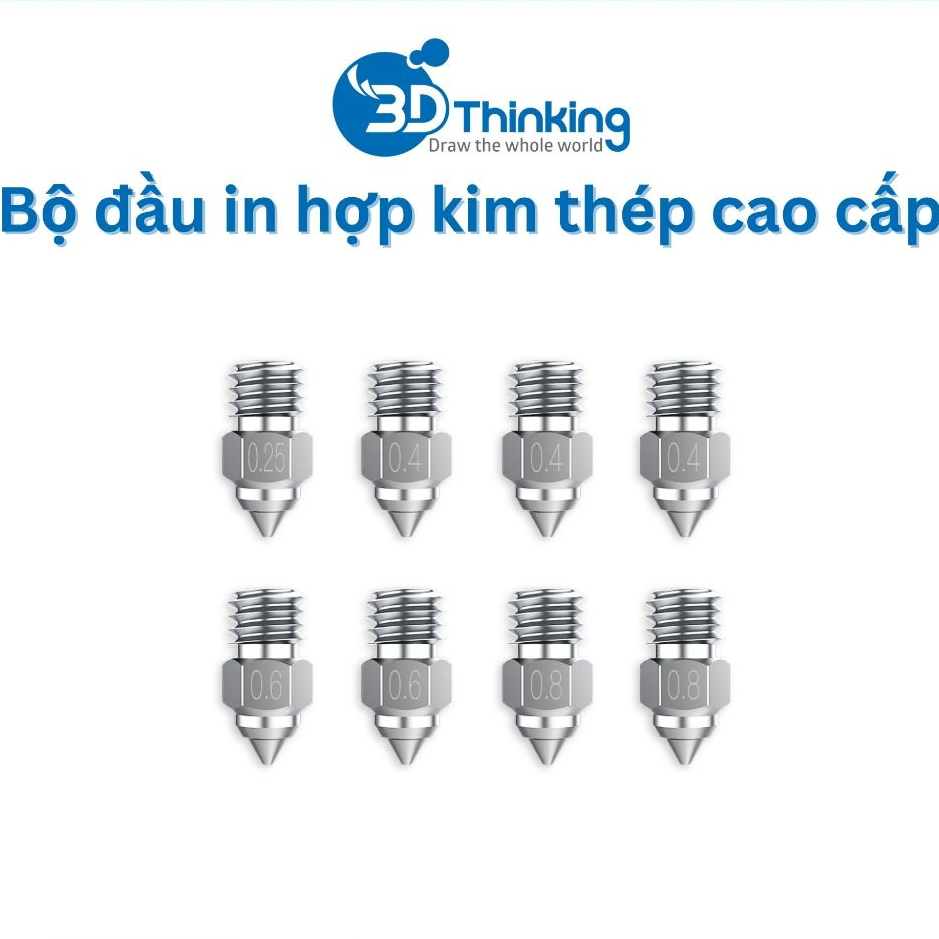 Bộ 8 đầu in hợp kim đồng Creality