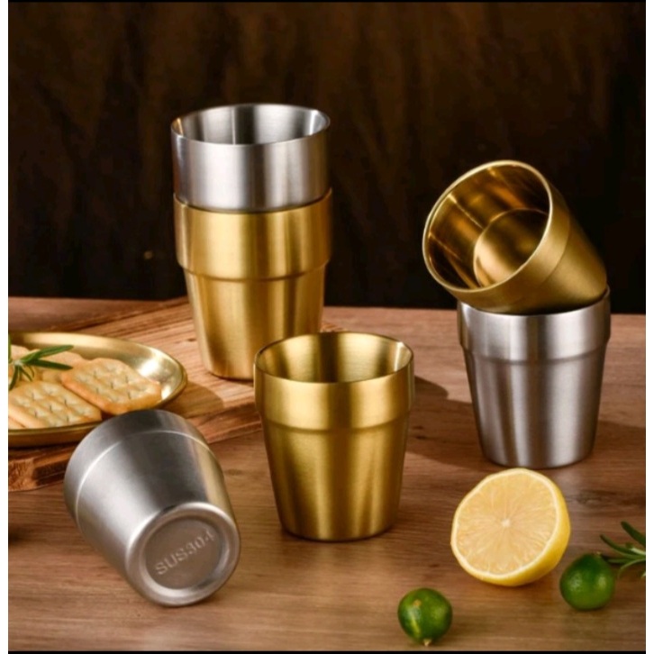 Ly Inox Hàn Quốc 2 Lớp Thép Không Gỉ 304 - Cốc inox sus304 pha cà phê ...