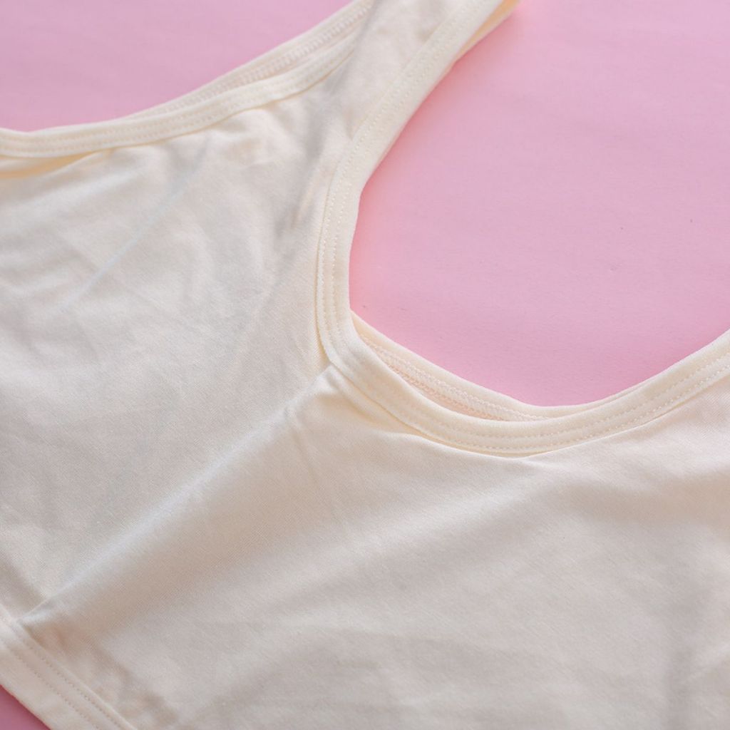 COMBO 2 Áo lót lá bé gái dậy thì không đệm mút chất cotton thoáng khí thấm hút mồ hôi LANIXA B508