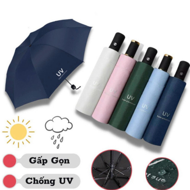 Ô Dù Che Nắng Chống Tia UV DIDOOGLT - Dù Gấp Gọn 2 Lớp Che Mưa, Che Nắng Nhỏ Gọn Tiện Lợi