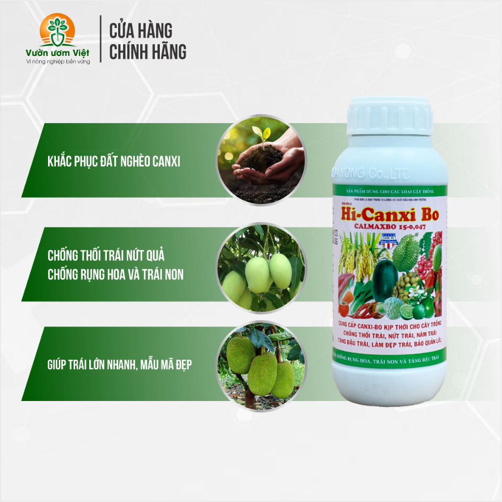 Phân bón Canxi Bo công nghệ cao - chống nứt quả, nứt thân, thối trái, nứt thân - 500ml