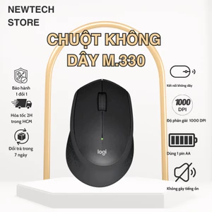 Chuột Máy Tính Không Dây Logitechs M330 OEM Phiên Bản Mới Dành Cho Máy Tính SmartTV Nhẹ Lướt Siêu Mượt BH 12T NEWTECH