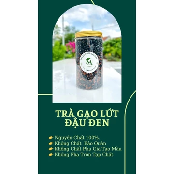 TRÀ GẠO LỨT ĐẬU ĐEN ORGANIC - GẠO LỨT RẪY ĐẬU ĐEN XANH LÒNG- RANG BẰNG NỒI ĐẤT
