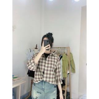 Set 2 áo sơ mi tay sọc xoắn tay dài