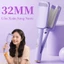 Máy Uốn Tóc Xoăn Sóng Nước Hippie 32mm 3 Trục 4 Chế Độ Nhiệt, Máy Tạo Kiểu Tóc Xoăn Tích Hợp Ion Bảo
