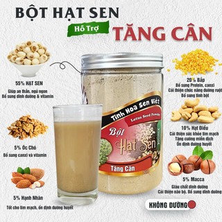 Bột hạt sen mix hạt Tăng Cân Senfarm - Không đường